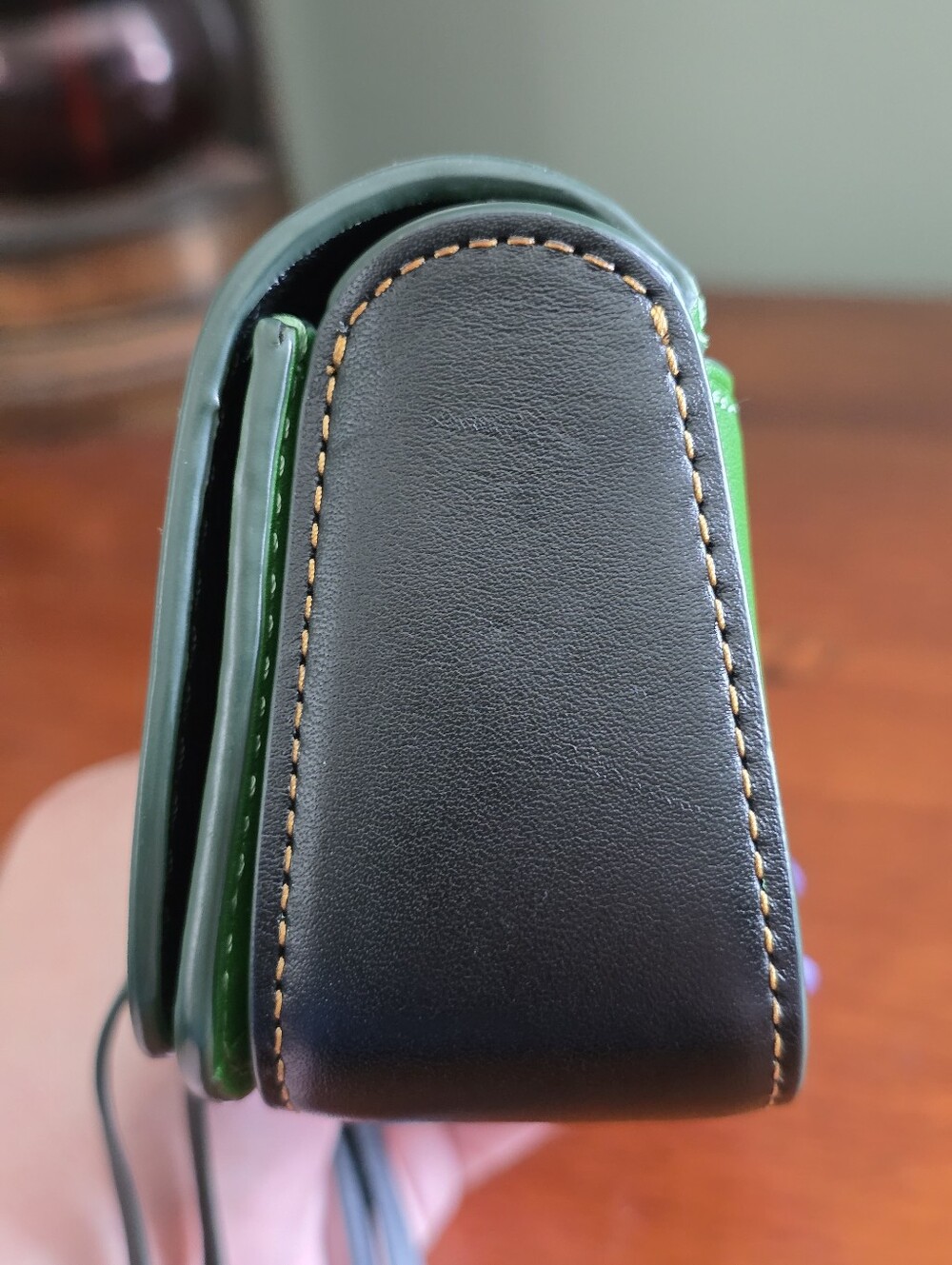 Coach 1941 86819 Dinkier Green Snakeskin Whipstitch Leather Crossbody Bag - Picture 3 of 16